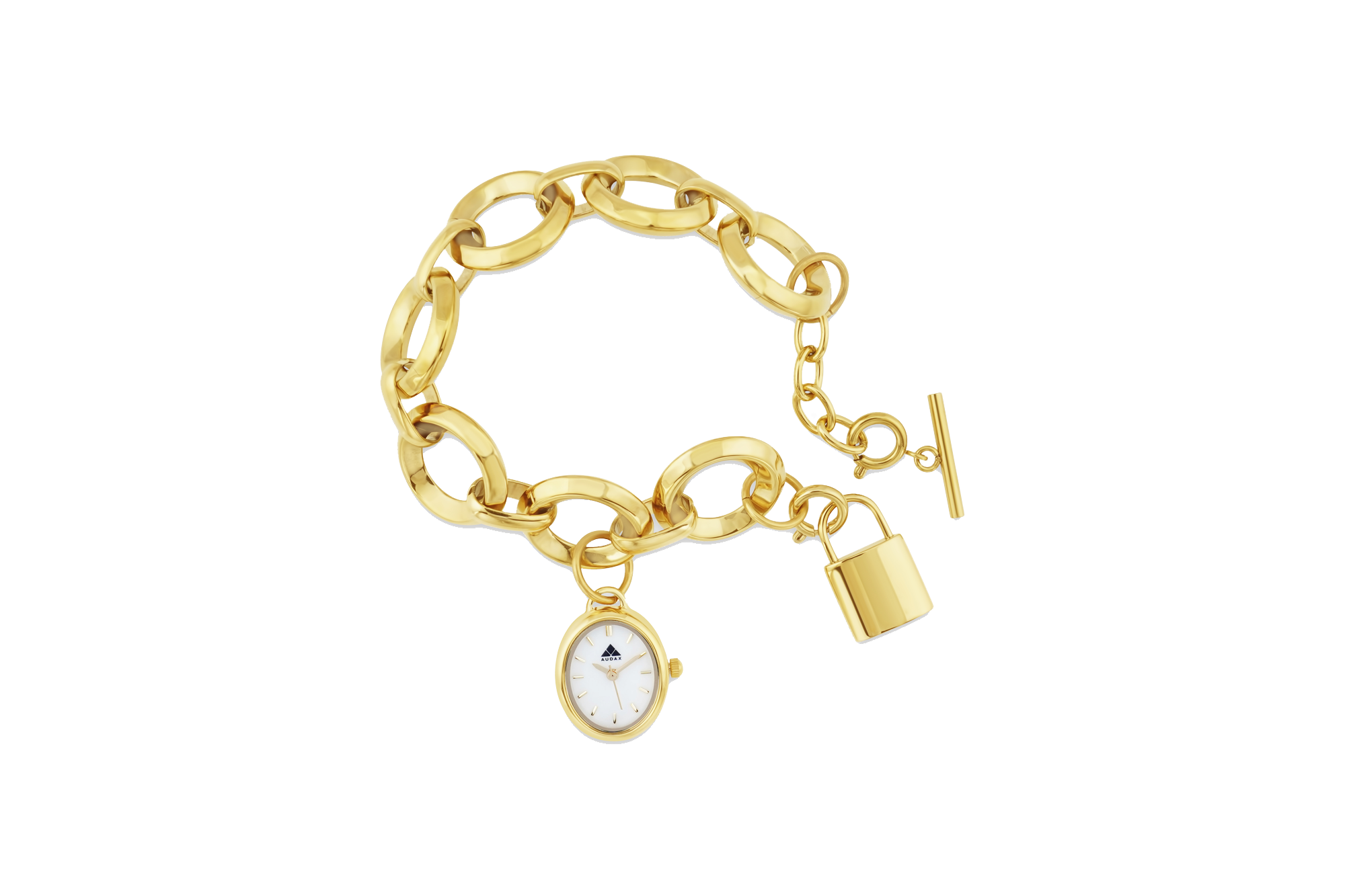 The Signature Charm Watch Gold White MOP