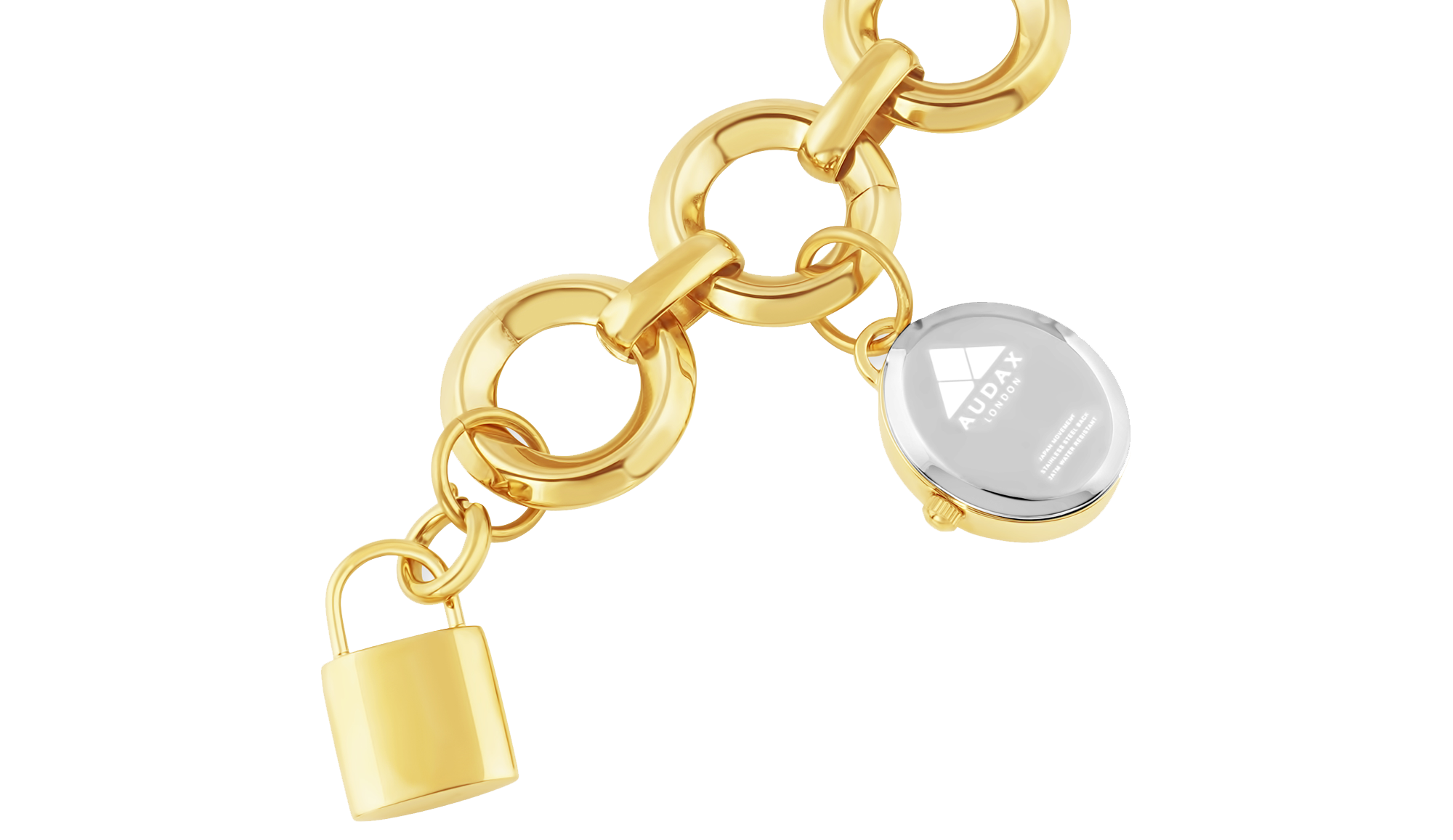 The Signature Charm Watch Gold White MOP