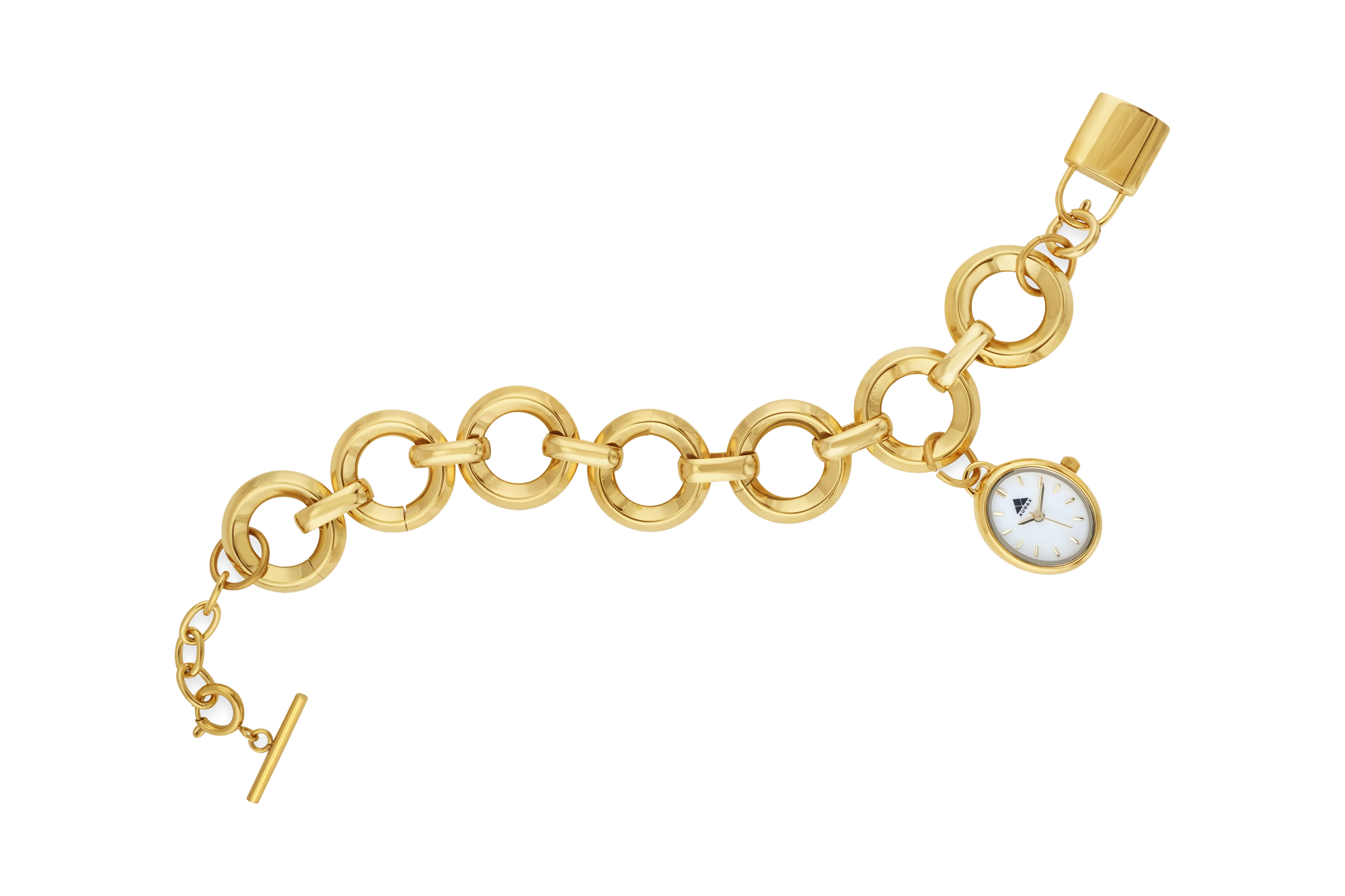 The Signature Charm Watch Gold White MOP